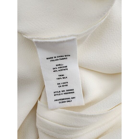 Helmut Lang NWT Ivory Shoulder Tie Midi Dress Solid Drape Extra Small XS - Picture 11 of 11